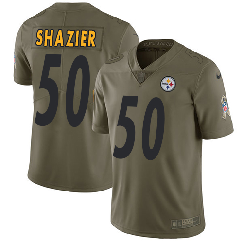 Nike Steelers #50 Ryan Shazier Olive Men's Stitched NFL Limited Salute to Service Jersey